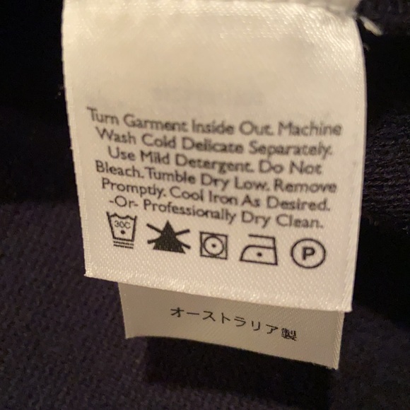 Classy, crisp navy Eddie Bauer men’s cotton sweater - XL - Picture 4 of 4